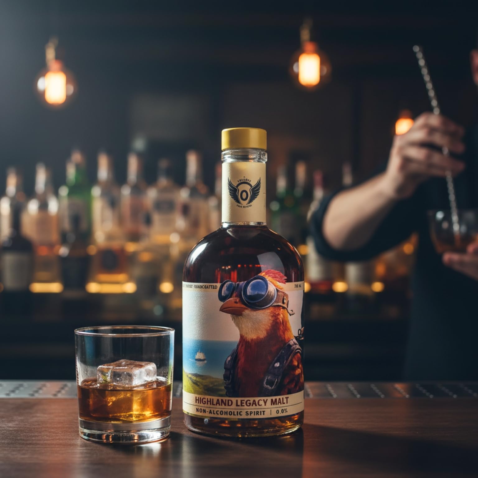 Volante Highland Legacy Malt 0,0% | Alternative sans alcool inspirée du whisky | profil fumé et malté | 700 ml