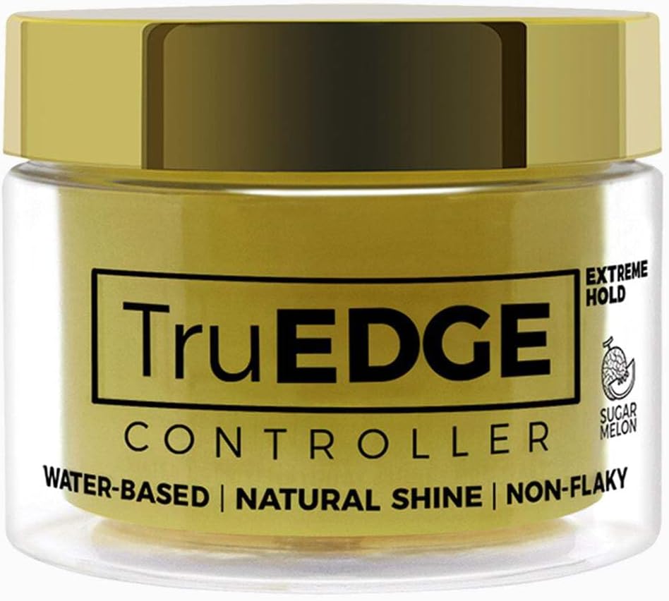 Tyche TruEDGE Controller Extreme Hold Water-Based Pomade - Ntaural Shine & Non-Flaky Scented Edge Control - Perfect for Hair-Braiding (Sugar Melon)