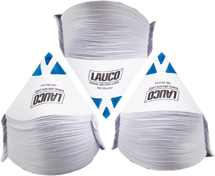 Premium 1000 Pack of Paint Strainers with Fine 190 Micron Filter Tips - Premium Ultra-Flow Clear Nylon Mesh - Cone Paint Filter Screen