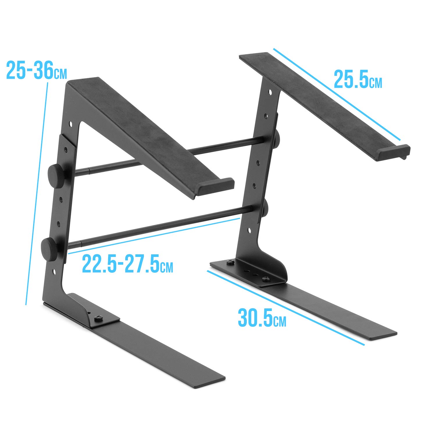 TIGER LEC14-BK Supporto regolabile da tavolo per laptop da DJ con morsetti da scrivania