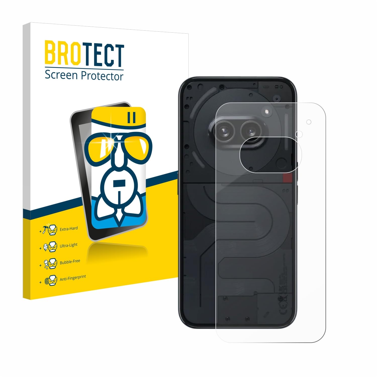brotect Pellicola Vetro Opaca per Nothing Phone (3a) (3 Pezzi) Protezione Schermo [Anti-Riflesso, Durezza 9H