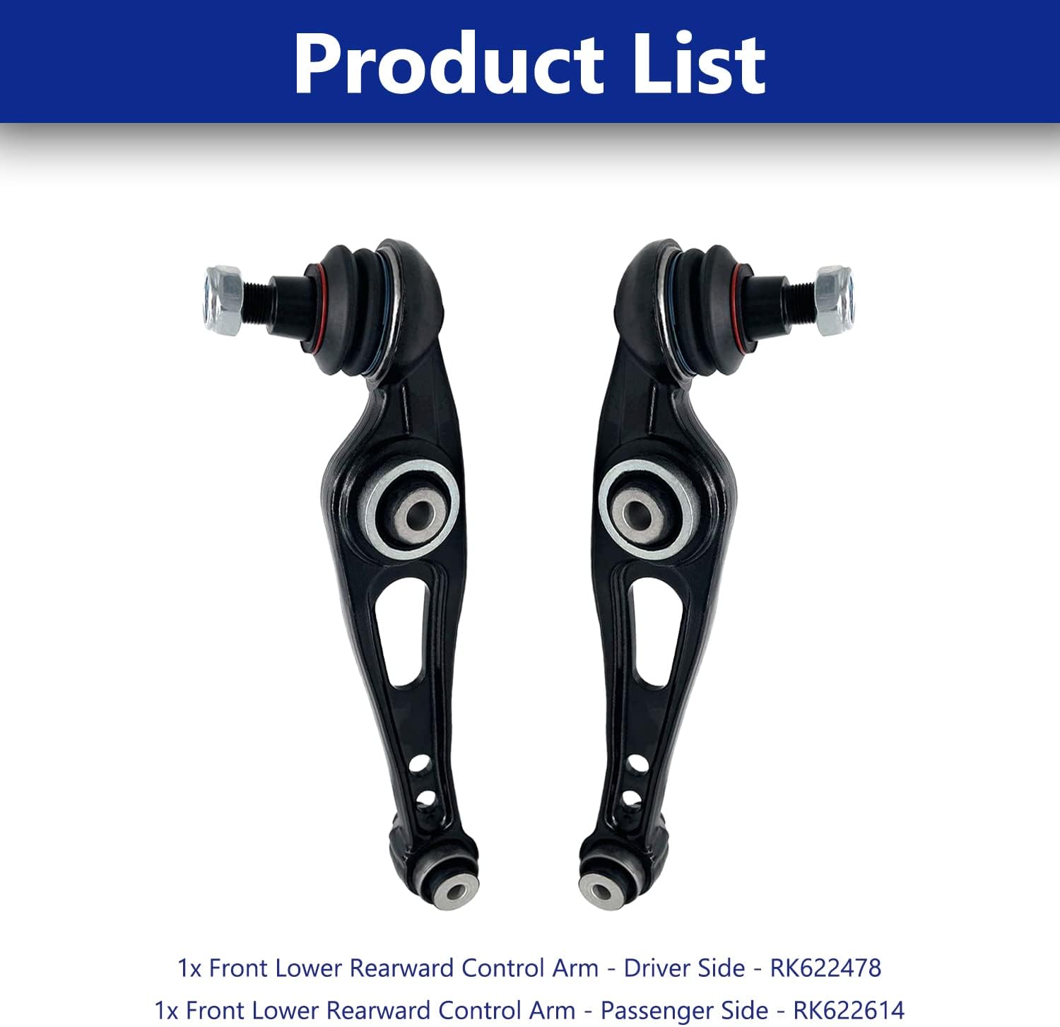 Control Arm Replacement for Front Lower Control Arm with Ball Joint Suspension Kit LH RH Rearward Compatible with 2013-2017 Range Rover - 2 Pcs