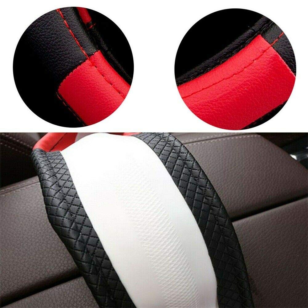 PU Leather Steering Wheel Cover 38cm – Universal Non-Slip Breathable Handle Cover, O/D Type