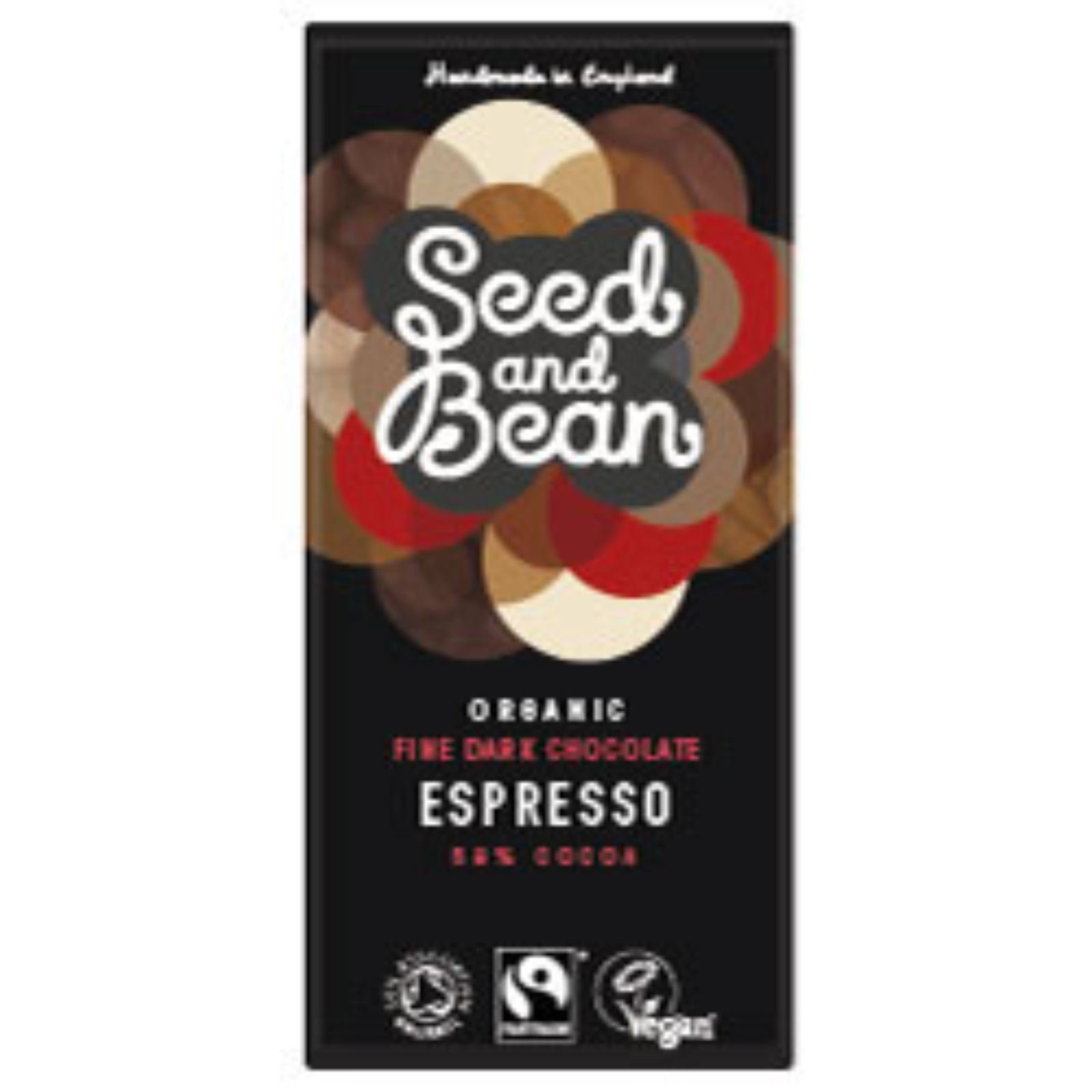 Seed & Bean Fairtrade Organic Coffee Dark 58% Chocolate 85g