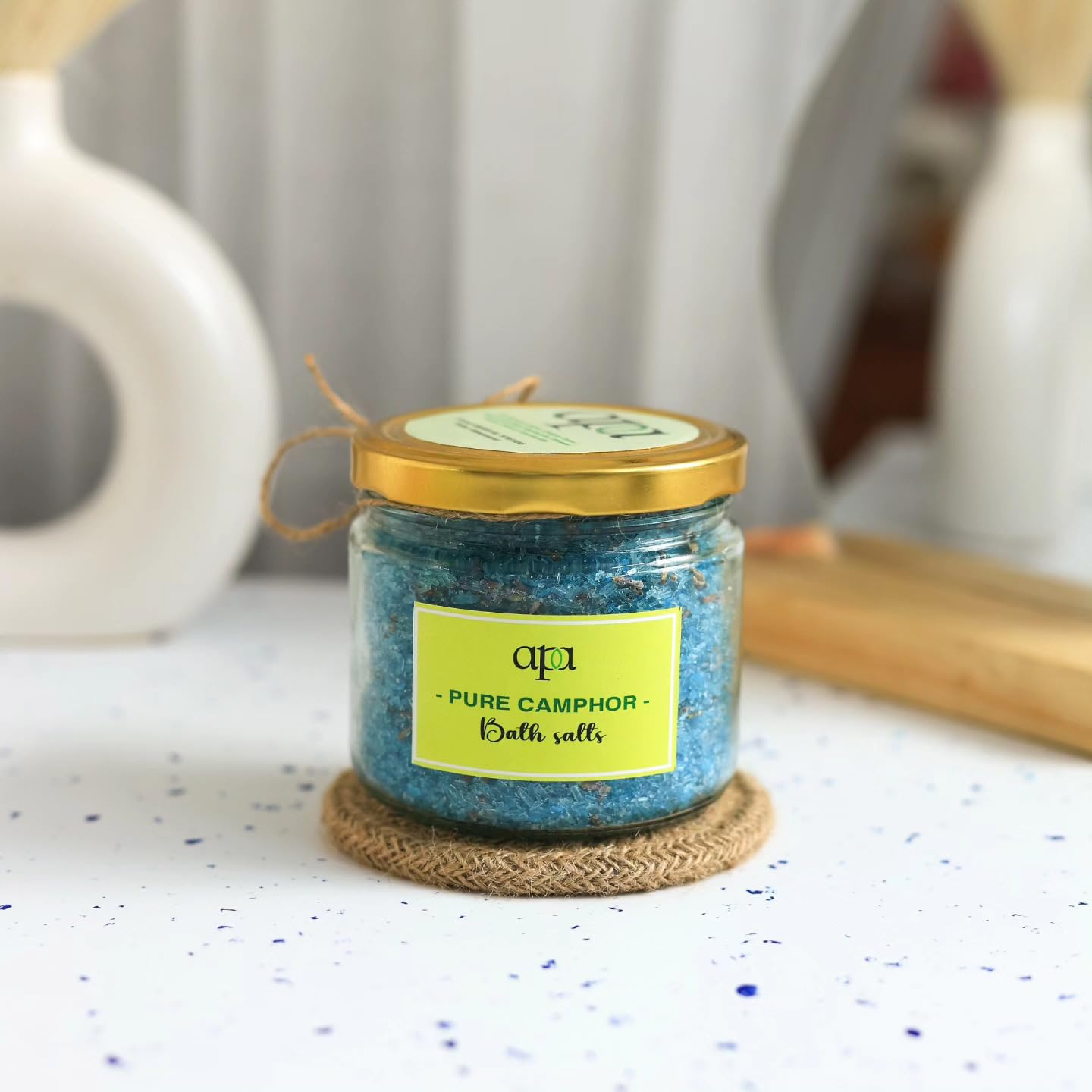 APA 100% Natural Bath Salt Infused with Essential Oils,Vitamin C & E| Joyful Lavender for Body Spa,Aromatherapy Spa Soak, Relaxing & Pain Relief - 150 Gm-image-36