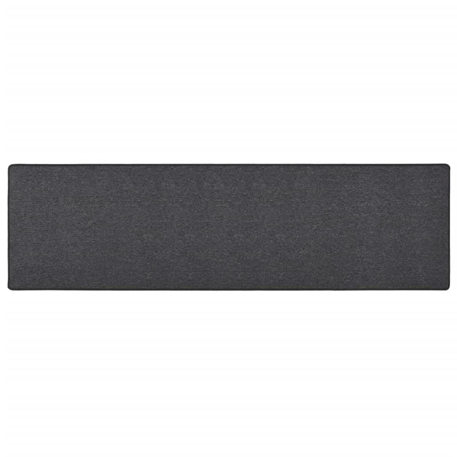Tapis de Couloir Anthracite 80x300 cm,Tapis de Couloir,Tapis de Passage Couloir,Tapis de Décoration