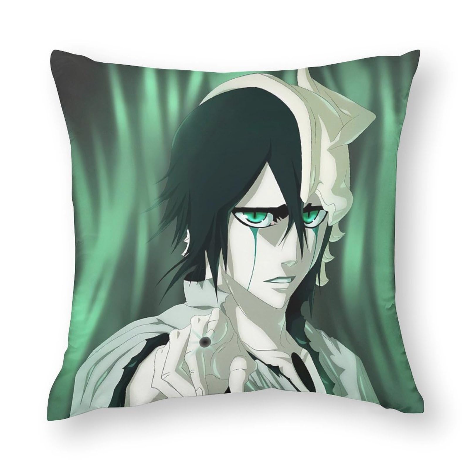 Ulquiorra Cifer Bleach Anime Pillowcase Throw Pillow Case Decorative Pillow Covers 18x18in(45x45cm) Square Cushion Case for Living Room, Bedroom, Sofa, Cars