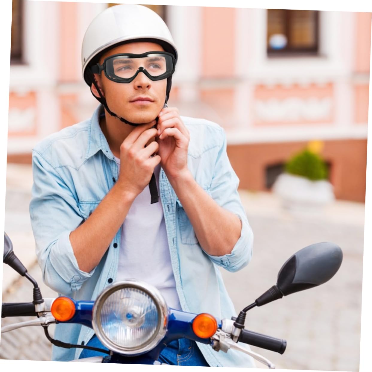 Zerodeko Occhiali Protettivi Da Ciclismo Leggeri Per Esterni Lente Trasparente, Occhiali Sportivi Unisex Per Protezione Da Vento e Spruzzi