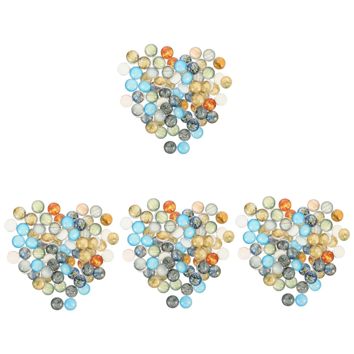 NUOBESTY 400stücke Leuchtende Glassteine Schmuckzubehör Für Kreative Bastelprojekte Runde Planetengemmen Für Armbänder Und Dekoration