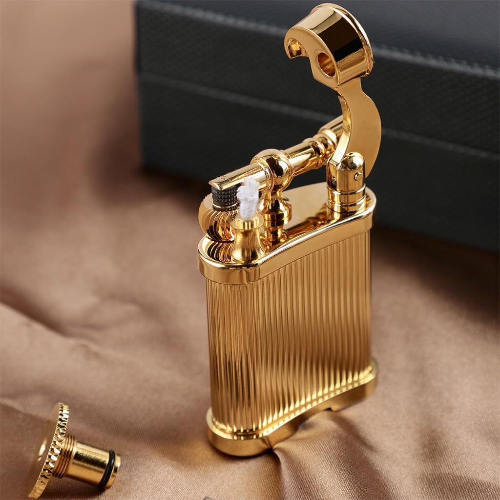 Briquet Rétro Antique Réutilisable Coupe-Vent - Briquet Kérosène Flamme Douce Pour Outdoor Camping