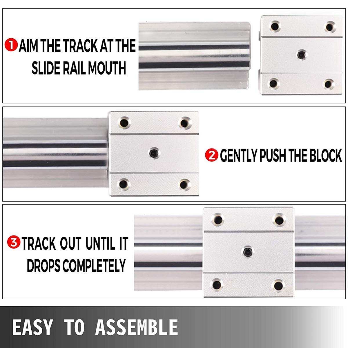 Best Seller Mssoomm Linear Rail Shaft Guide and Linear Bearing Slide Block, 2Pcs SBR16-33.07 inch / 840mm Rails +4Pcs SBR16UU Blocks with End Stops to Choose for CNC Router Machine and 3D Printer 🔥 Hot Deals Mssoomm Linear Rail Shaft Guide and Linear Bearing Slide Block, 2Pcs SBR16-33.07 inch / 840mm Rails +4Pcs SBR16UU Blocks with End Stops to Choose for CNC Router Machine and 3D Printer