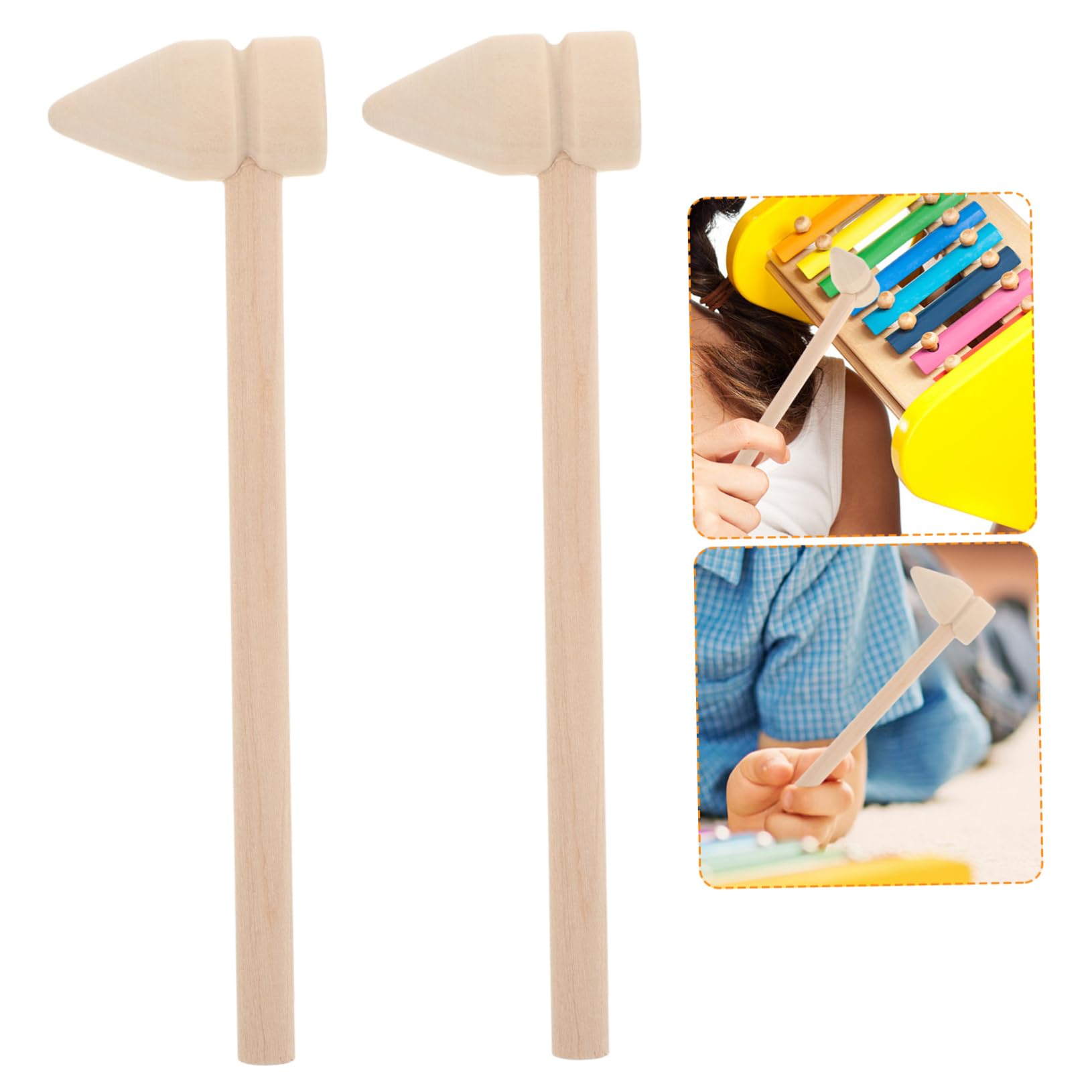DOITOOL Wooden Hammer Toy Set Small Hammers Hammering Toys Gavel Mallet Boys and Girls Game
