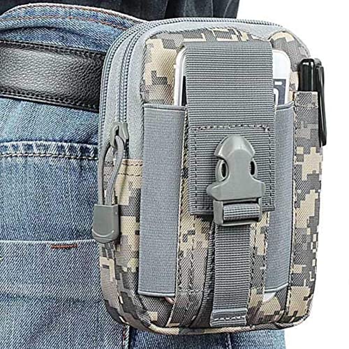 Image of Kraptick Multi-Purpose Water Resistant Waist Bag with Dual Compartment, Mobile Phone Holder, Waist Pack for Men, Women (CP Camouflage & ACU Camouflage) (Combo of 2)