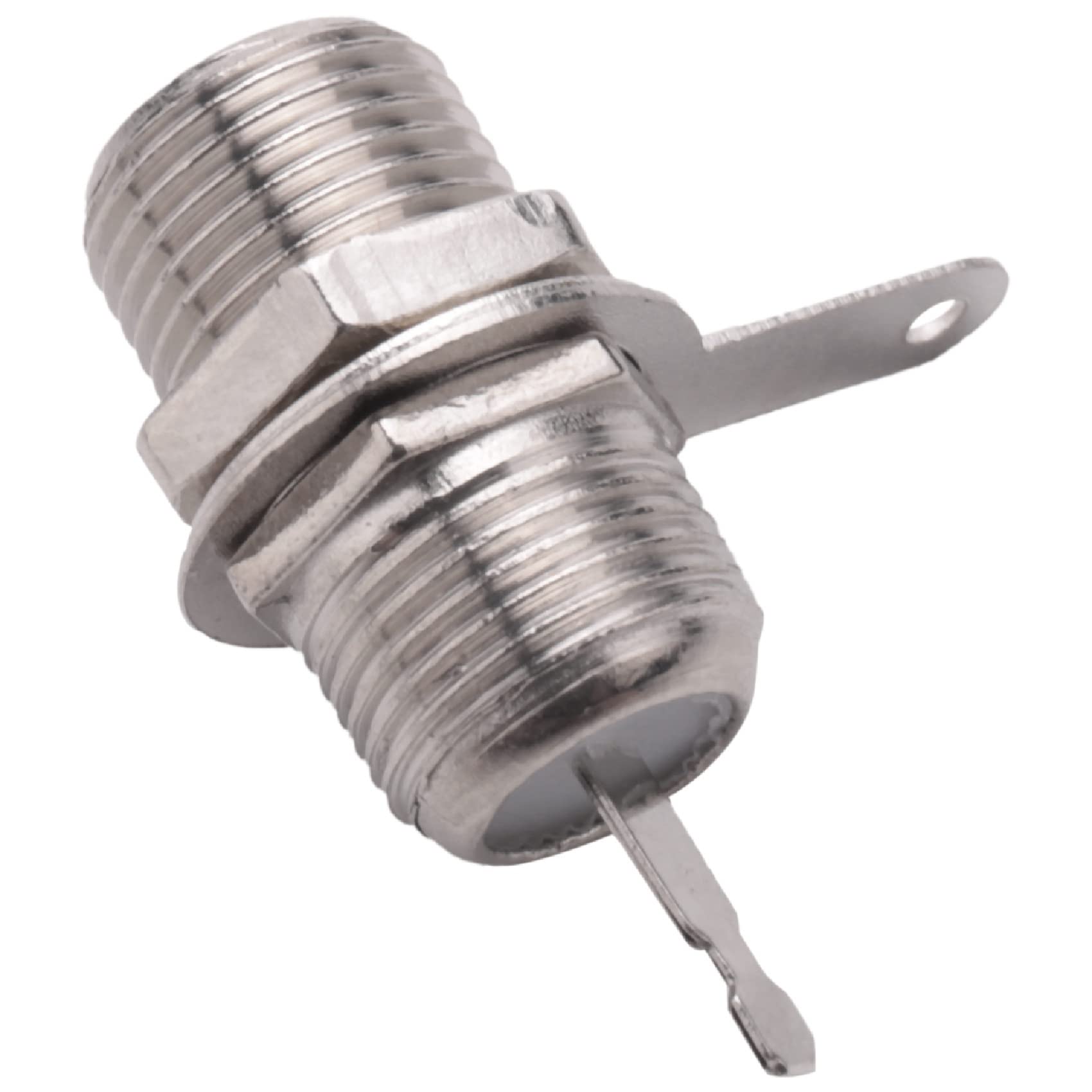 5pzs Adaptador de Conector de Soldadura Clavija Hembra Enchufe montado Panel de Tipo F