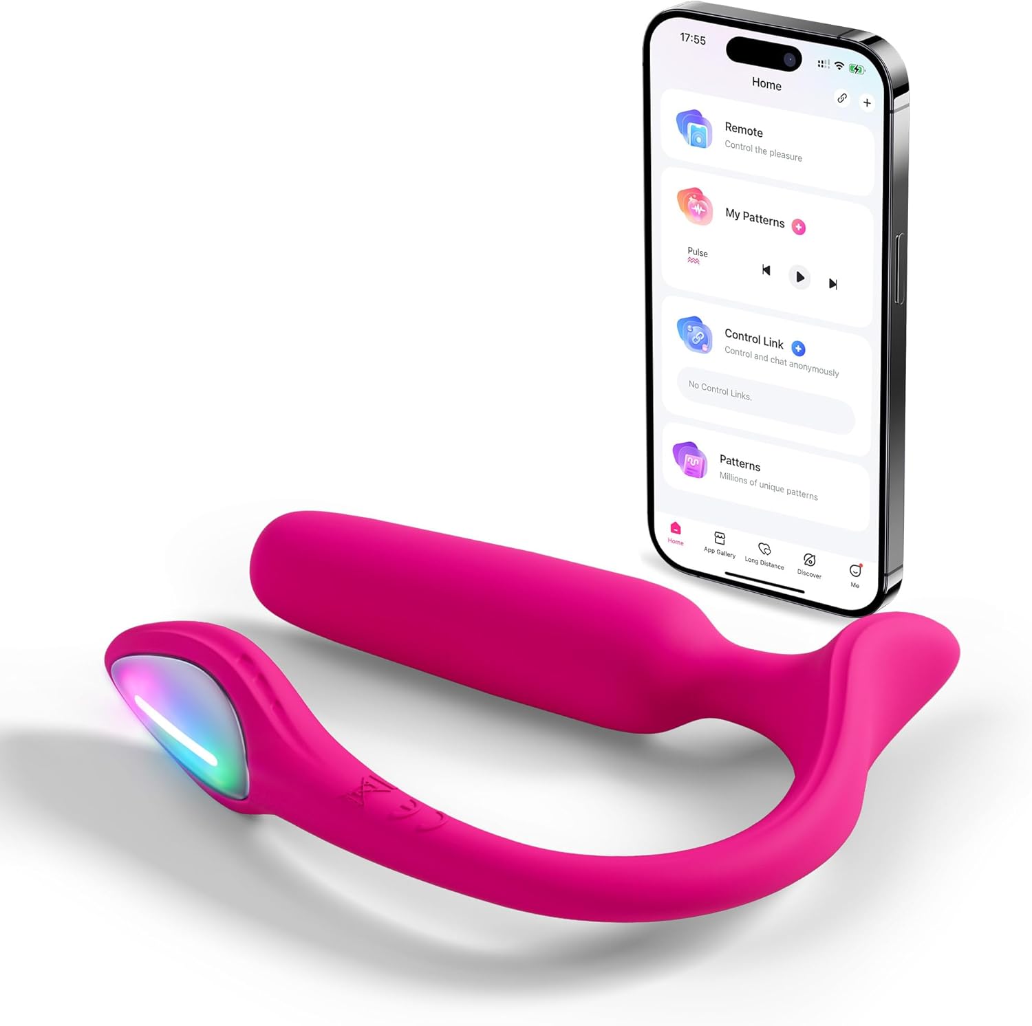 LOVENSE Lush Anal Vibrating Butt Plug Sex Toys, App Controlled Vibrator with LED Light, Small Anal Plug Adult Sex Toys & Games for Men Women Couples, Beginners-Friendly, Waterproof, Rose