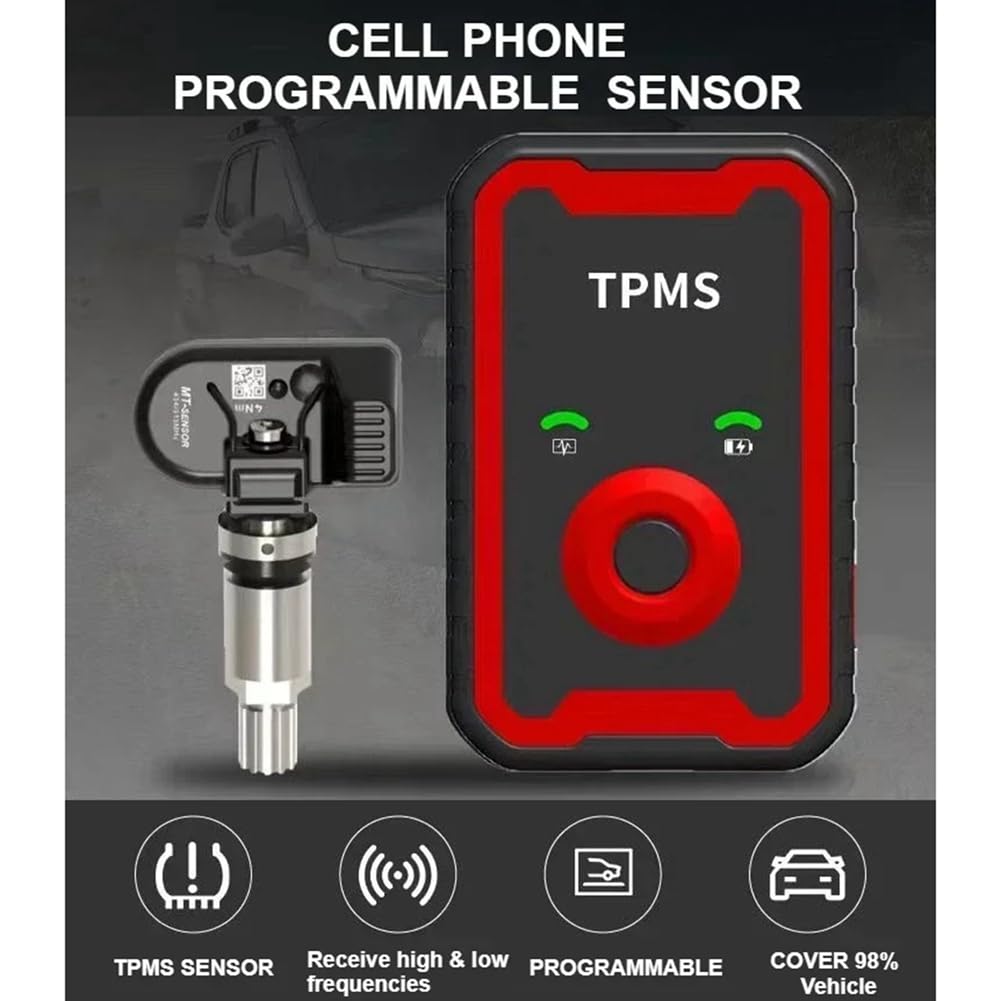ISTOVO Sensores TPMS Programables 2 en 1 433 MHz + 315 MHz. Admite Programación con Herramienta para TELÉFONO Celular