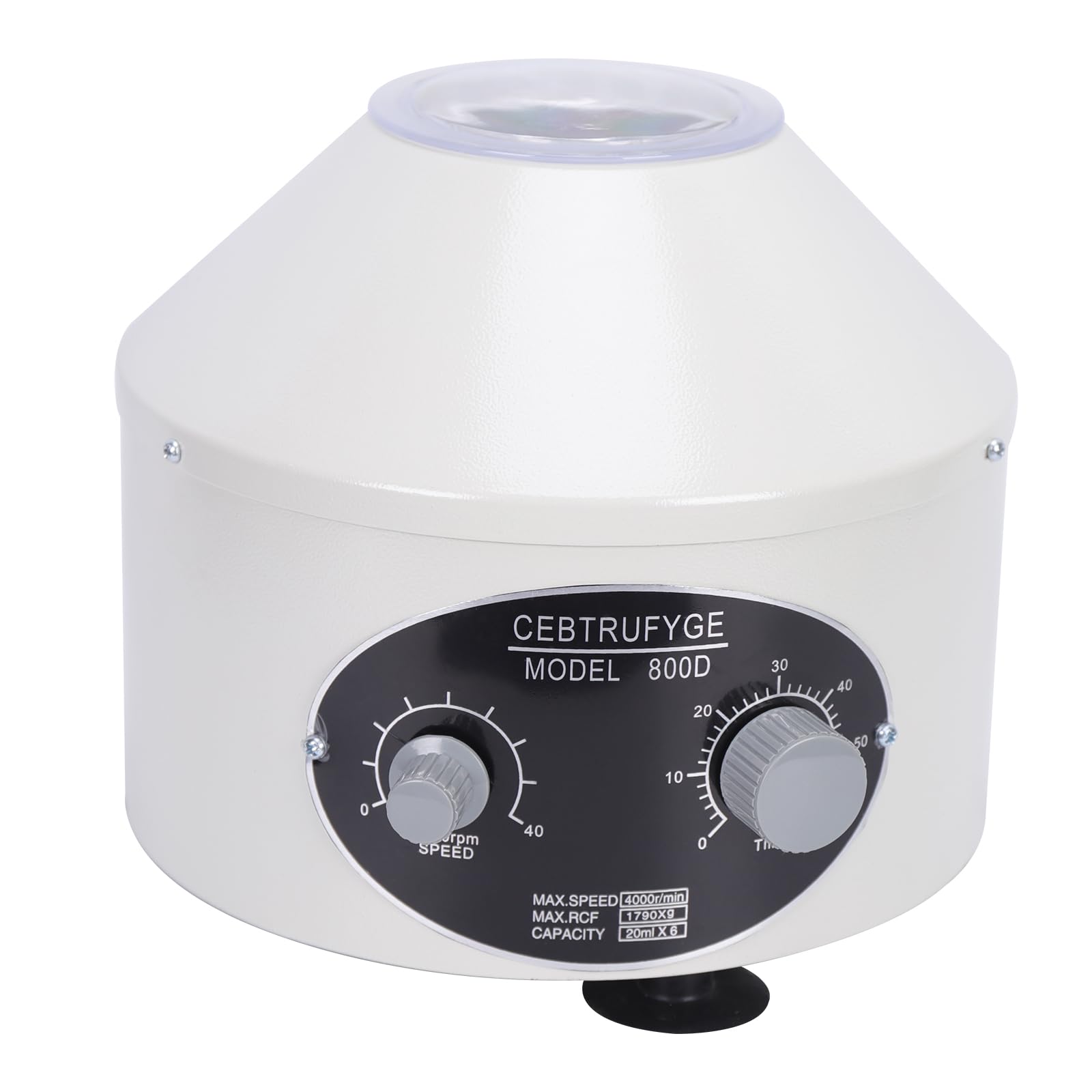 Centrífuga de Laboratorio eléctrica Centrífuga 4000 RPM Centrífuga de Laboratorio para análisis de suero 20 ml x 6 rotores compacta y Potente φ270 mm x 250 mm 25 W de Potencia del Motor