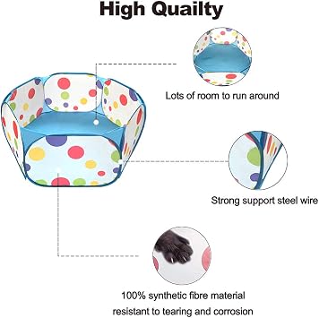 Amakunft 2 Pcs Guinea Pig Bed Mat Washable, Rabbit Winter Bed Pad for Indoor & Portable Small Animals Playpen, Outdoor/Indoor Pop Open Pet Exercise Fence, Guinea Pig Accessories Metal Wire Yard Fence