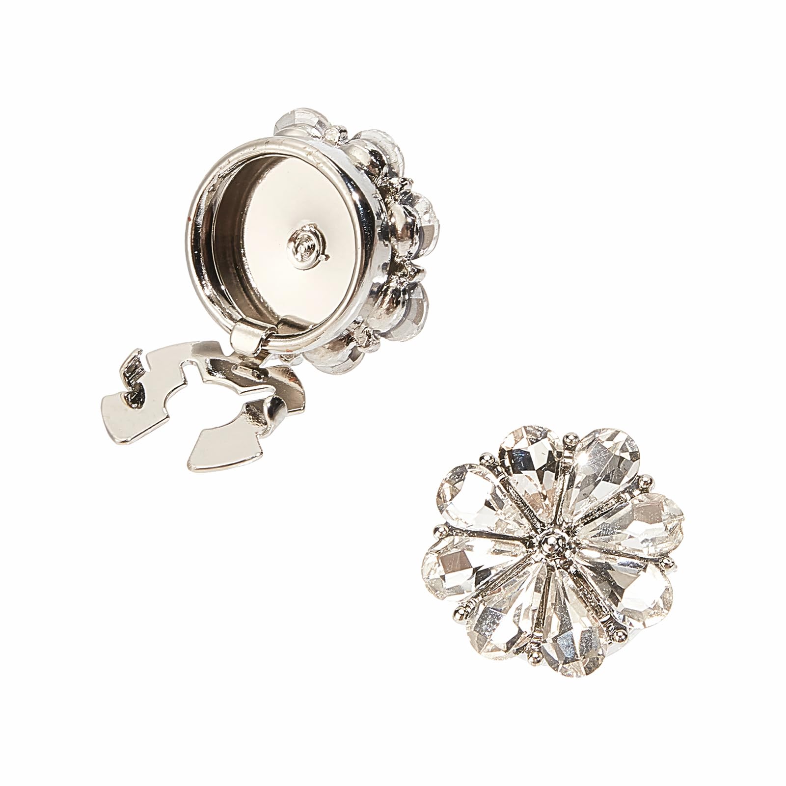 Copribottoni Con Strass Trasparenti - 6 Pezzi Diametro 2,5 Cm, Per Abiti Eleganti E Camicie - Foto 9