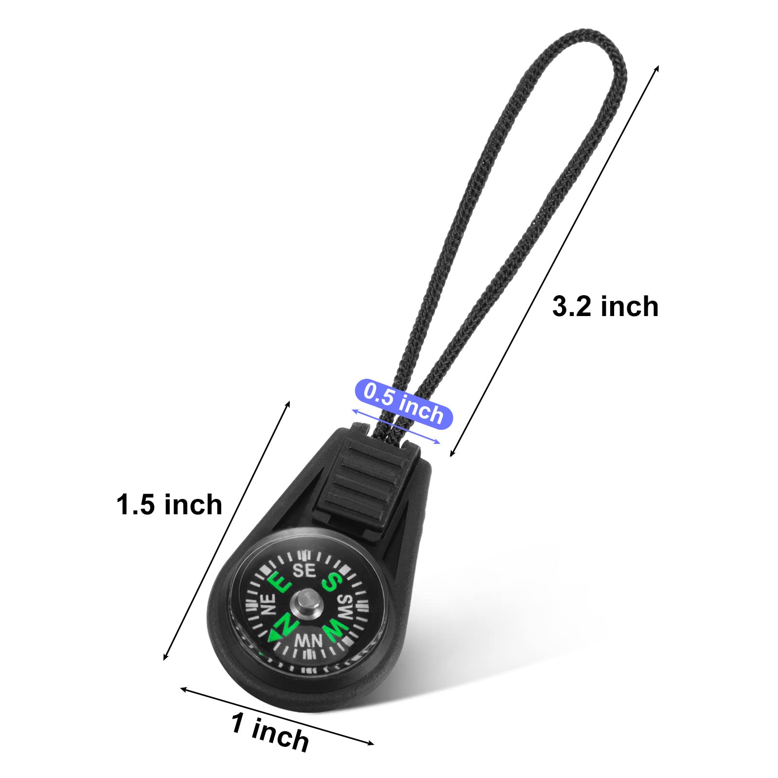 Lot de 200 mini boussole de survie en plein air, camping, randonnée, mini boussole remplie de liquide pour bracelet, collier, porte-clés