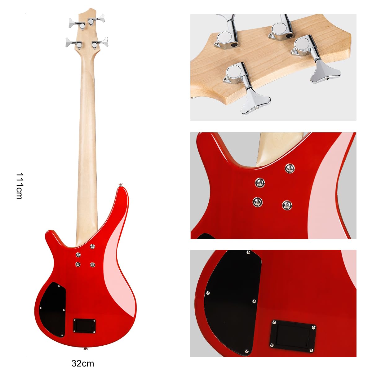 Electric bass rock playing bass instrument four-string set beginner entry-level BASS-4 string (4 STRING)…