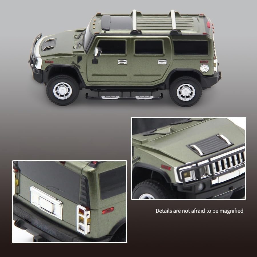 Auto radiocomandata per adulti, modellini di auto radiocomandate, scala 1:24, giocattolo con licenza ufficiale, auto da drift con fantastiche luci a LED, regalo di compleanno(Green)