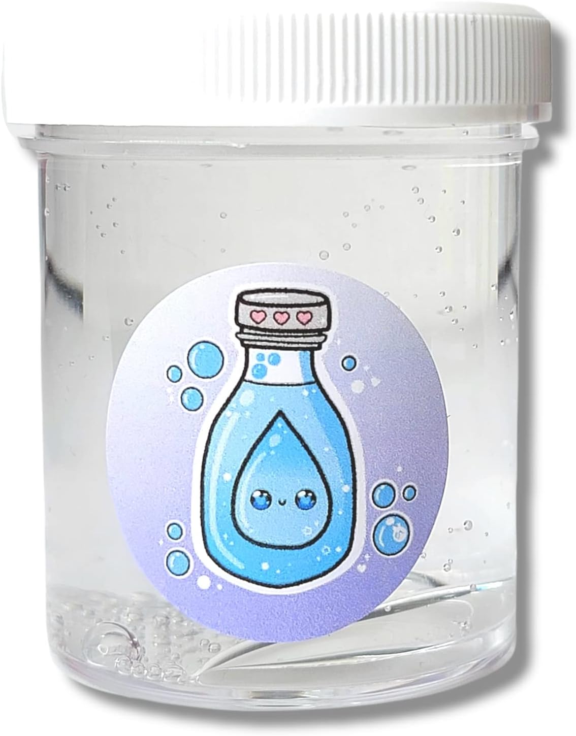 Crystal Clear Slime – 4oz Thick Stretchy Handmade Sensory Toy Stress Relief ASMR for Ages 8+ – Hoshimi Slimes