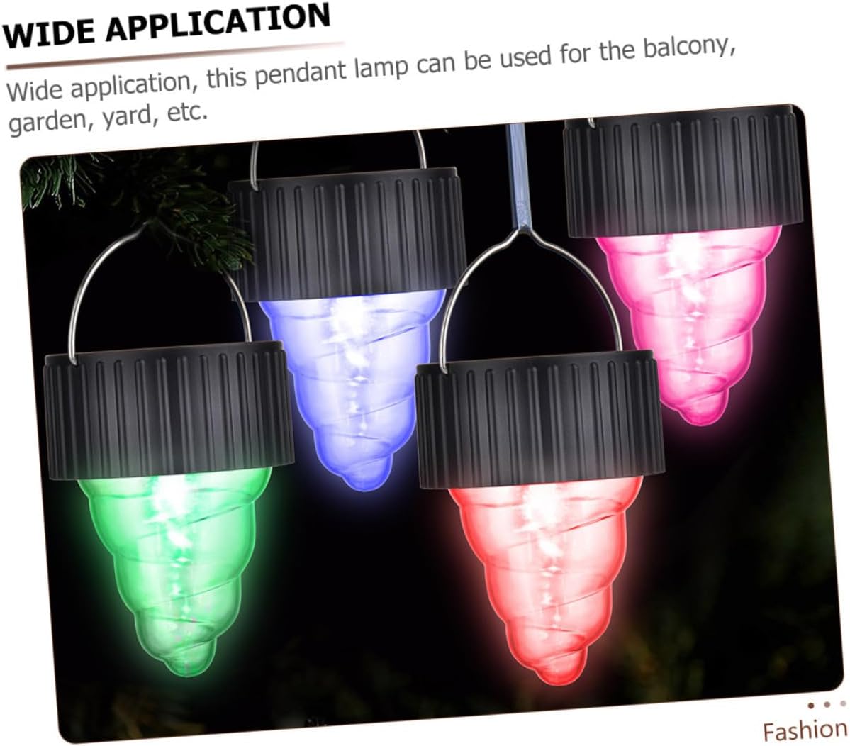 Veemoon Colorful Solar Pendant Lamps Outdoor Hanging Light Decor with Solar Charging Creative Gradient Design for Garden Balcony