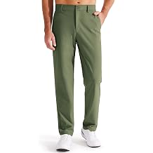 Libin Mens Golf Pants Classic Fit Flat Front Work Dress Pants 29" 31" 33" Stretch Casual Pants Lightweight with Pockets