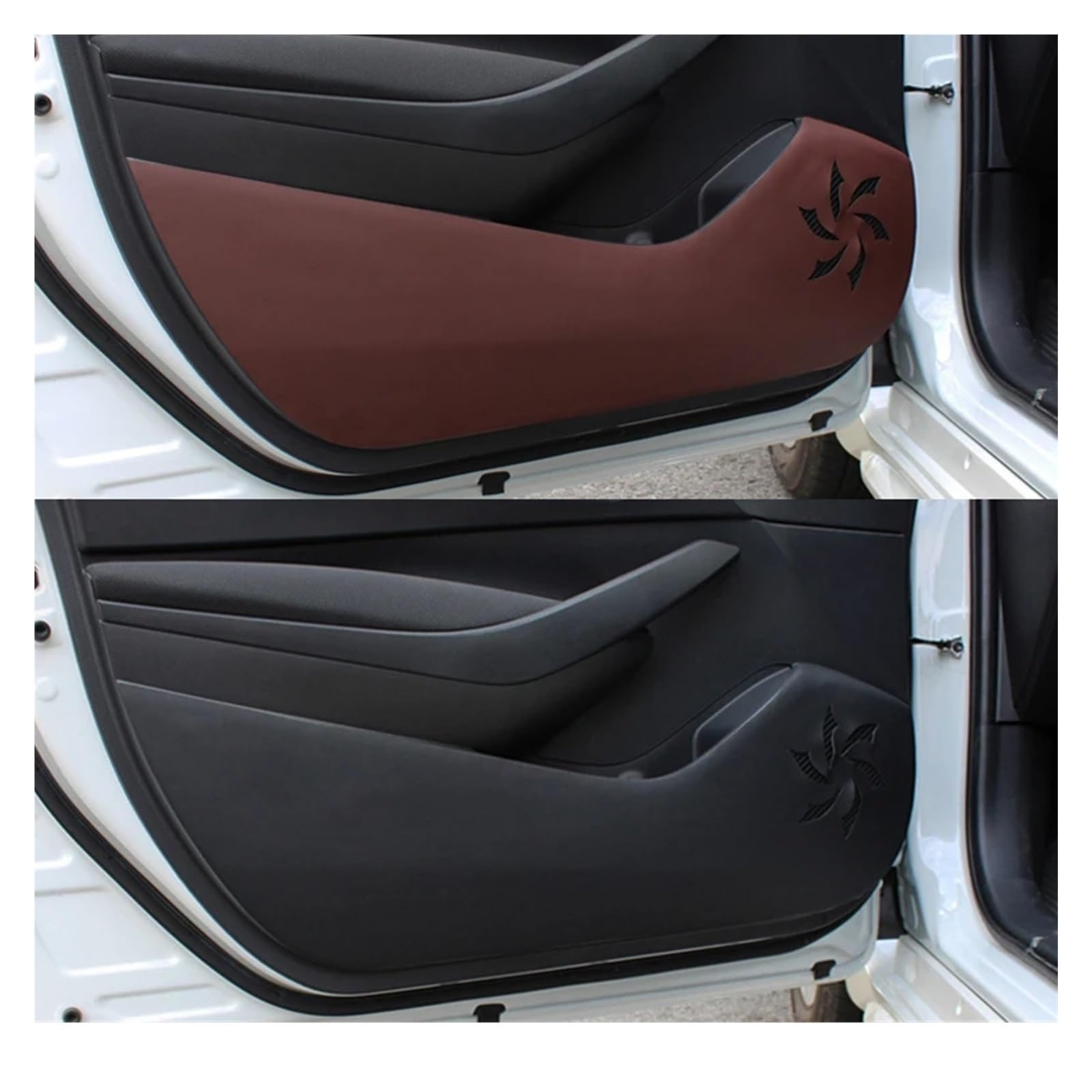 4Pcs Side Door Anti Kick Protective,Fit For Toyota, Corolla 2019-2020 Inner Decal Cover osłona drzwi pojazdu przed kopnięciem(Brown)