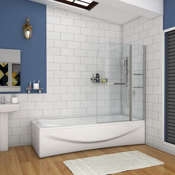 Buy Xinyang 1200x1400mm 180 degree Pivot Double Panel Over Bath Shower