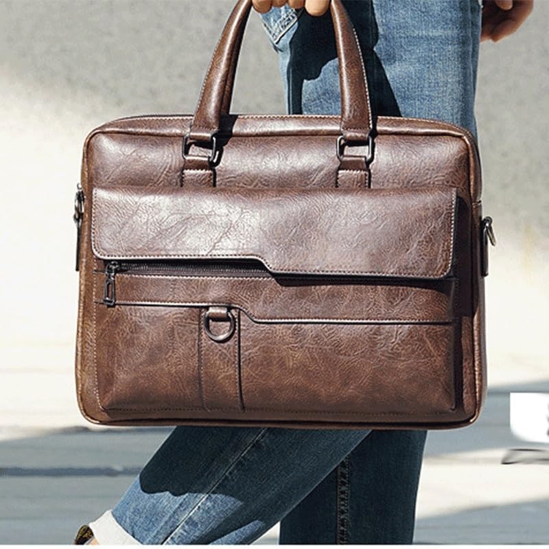 Men's Handbag Vintage Briefcase Business Computer Bag Crossbody Bag Office Workplace3