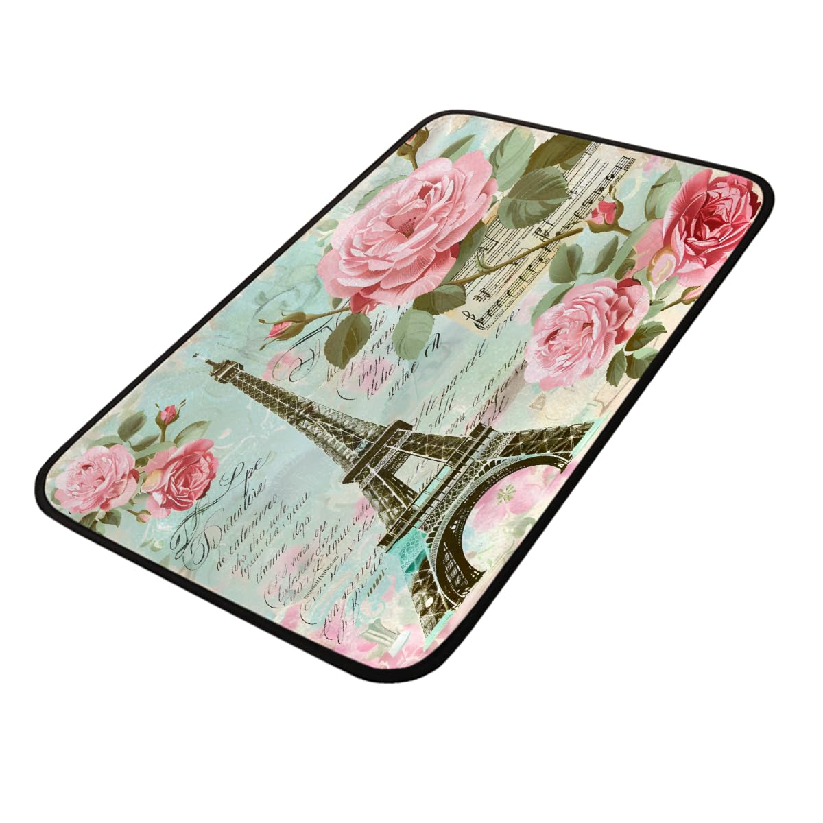 Tapis de sol antidérapant Tour Eiffel 100 x 50 cm pour entrée sécurisée