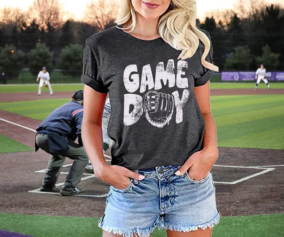 Vintage Leopard Baseball Mom Shirt Tee - Women's Short Sleeve T-Shirts - Image 4