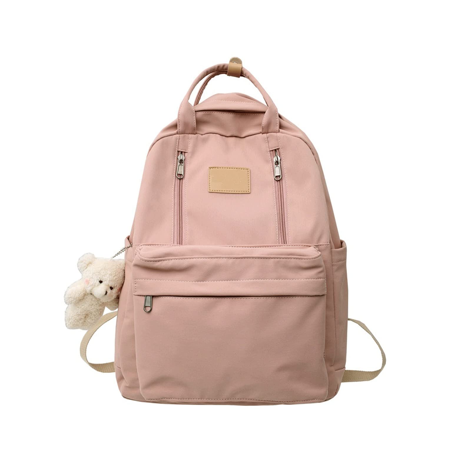 WAYOMWAYOM Backpack Purse For Women, Multifunctional Women's Backpack Wearable Waterproof Laptop School Bag Outdoor Leisure Urban Large Capacity Lightweight (Color : Pink, Size : Without pendant)