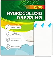 Vista 7 de Paquete de 30 vendajes hidrocoloides de 2 x 2 pulgadas, parche hidrocoloide impermeable y vendajes de ampolla para pies, apósito hidrocoloide