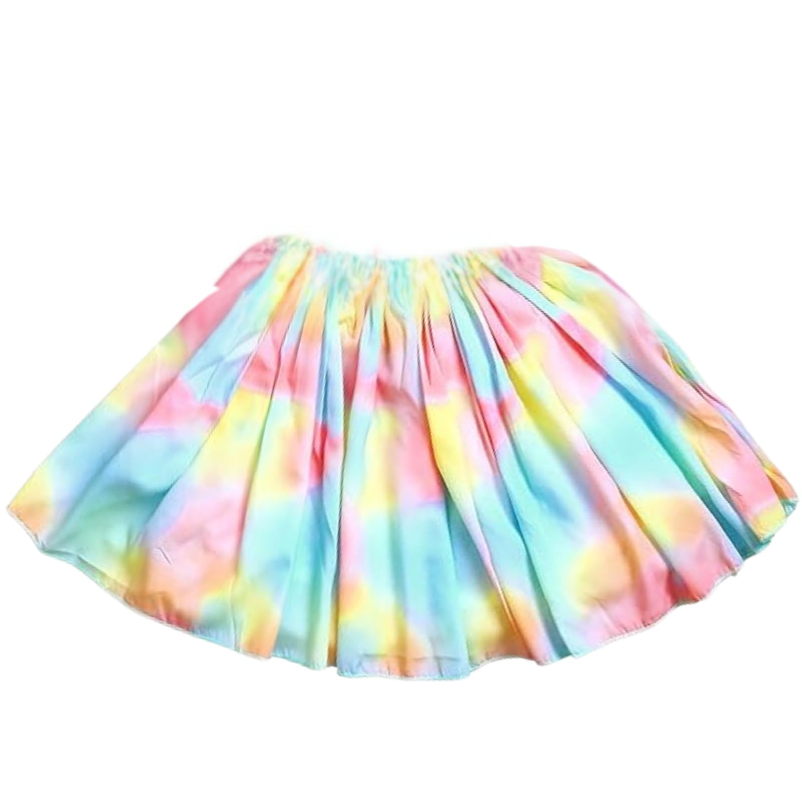 HIKUJ Set da bambina, in poliestere e cotone, a maniche lunghe, con stampa e gonna svasata, girocollo, maglietta grafica con elastico in vita, set di due pezzi