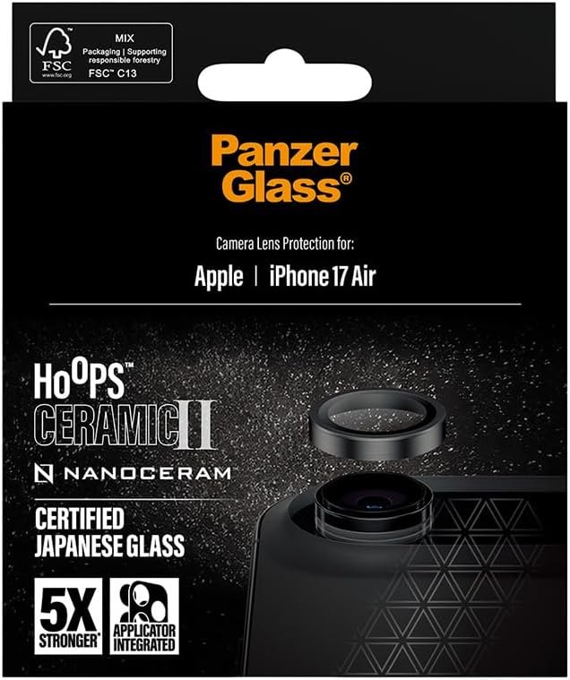 PanzerGlass® Hoops® Ceramic II Camera Lens Protector iPhone Air