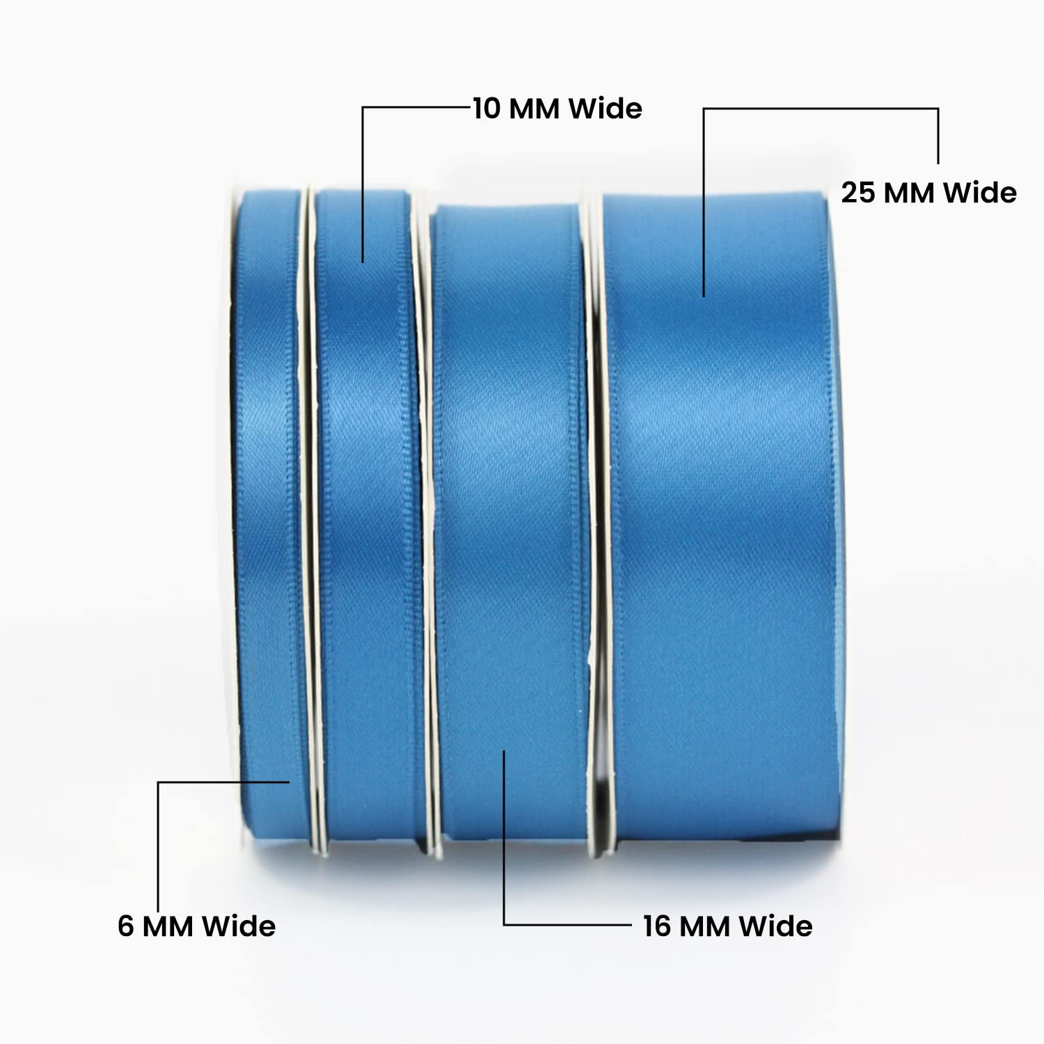 Double Sided Satin Ribbon, 27 Solid Colours, 10 Metre Reel, Fabric Ribbon for Gift Wrapping Cake, Wedding Party Decoration - Image 2