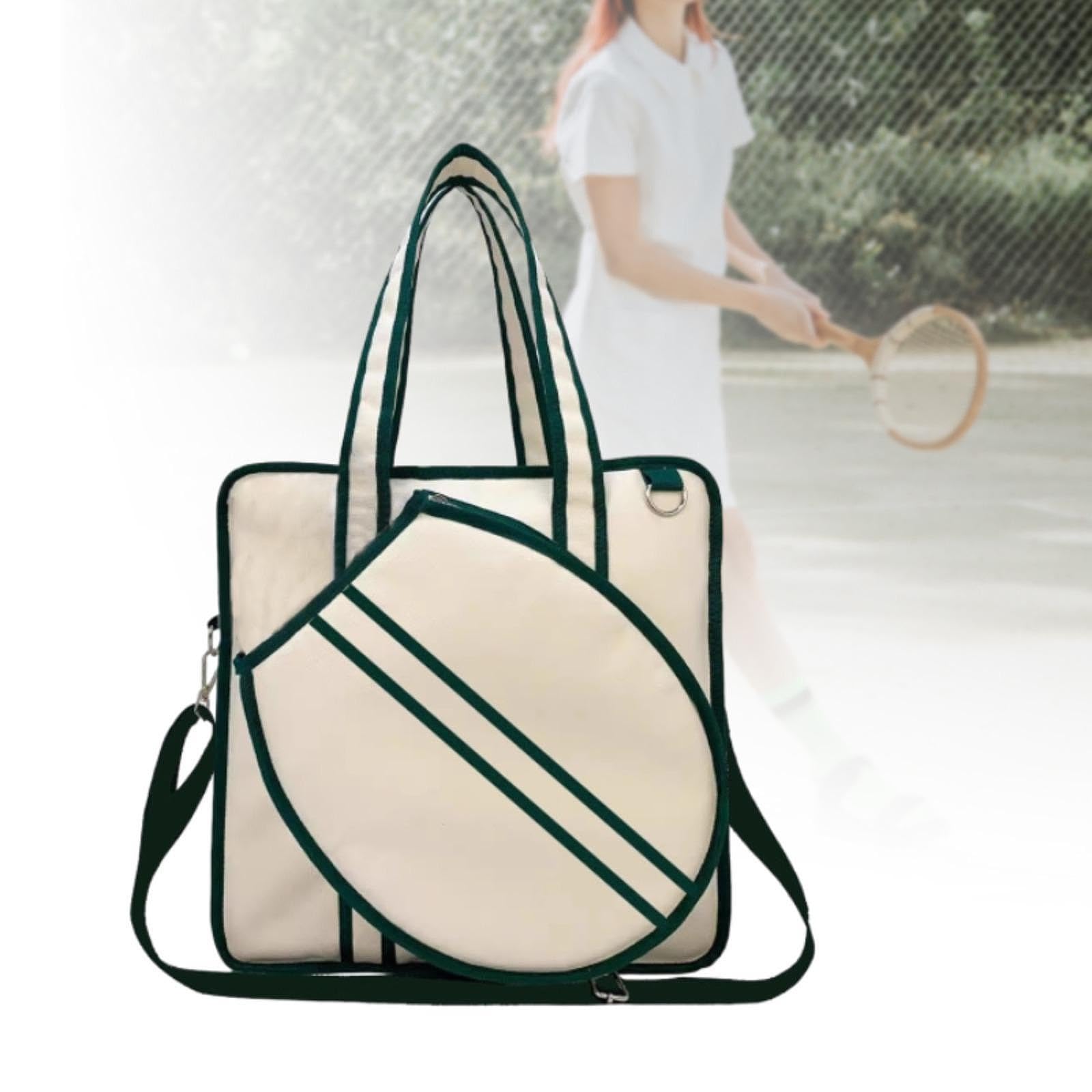 MERISHOPP Tennis Tote Bag Canvas for Adults Fitness Professional Storage Sport Handbag| Tennis Bag | Racket Bag | Racket Kit Bag-image-7