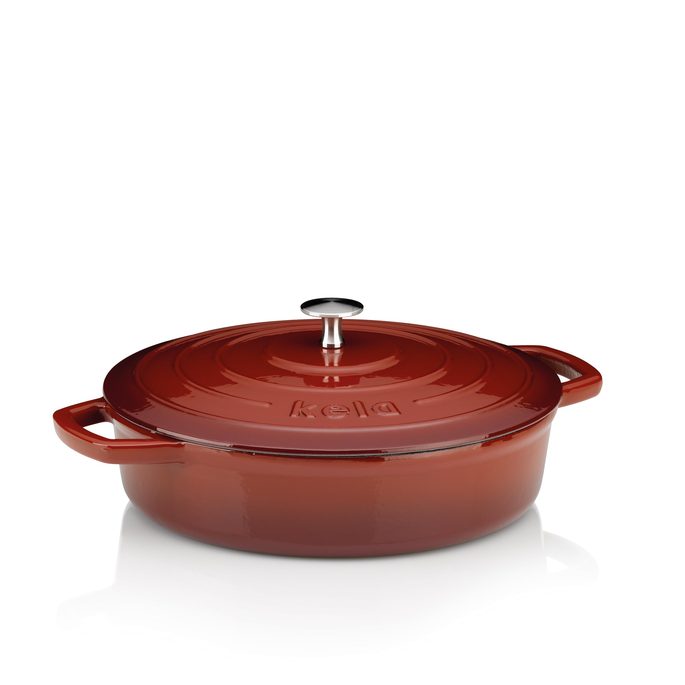 Kela Calido Braadpan 6,5L Rood - - Voor 23.59u, morgen in huis