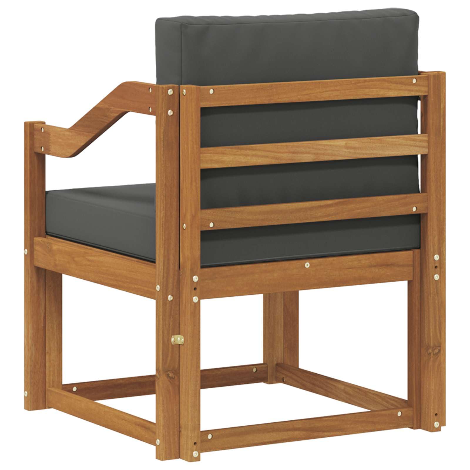 Set di mobili da giardino in legno di acacia massiccio e poliestere, resistente alle intemperie, per giardino, terrazza, balcone