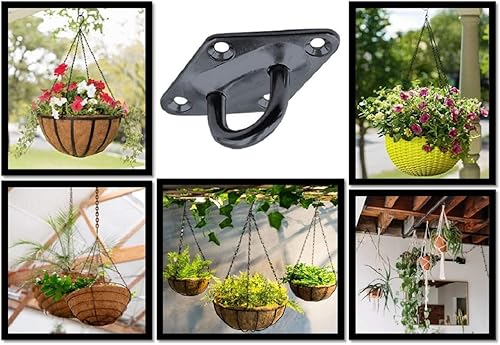 Miniatura 7 de Branded Boards Kits de hamaca de alta resistencia y gancho de techo con almohadilla de diamante, acero inoxidable 304 y acero galvanizado de zinc