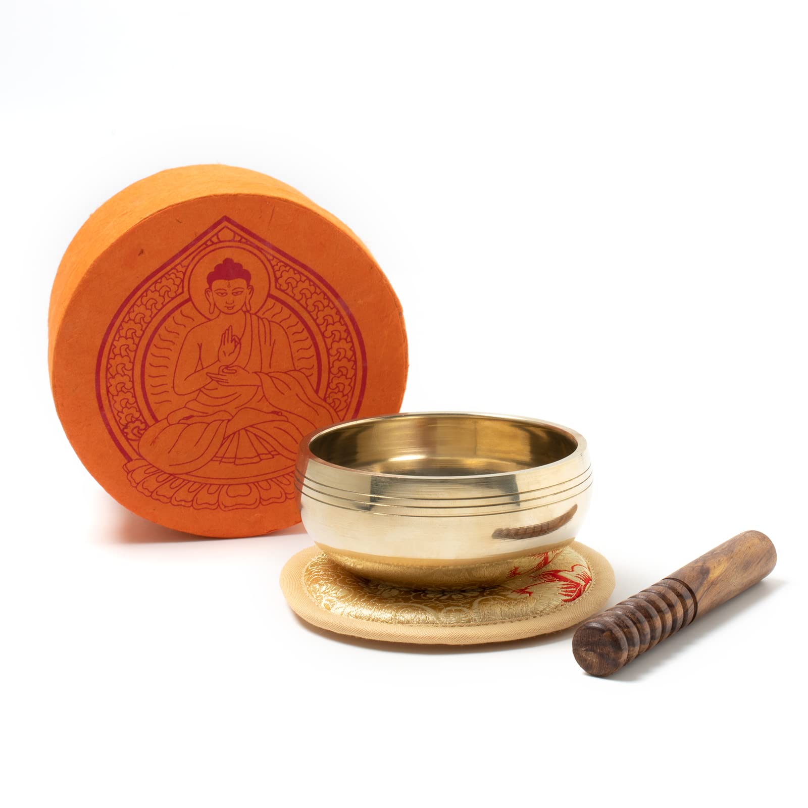 Gegossene Klangschale ca. 170 g, in Box mit Buddha-Aufdruck