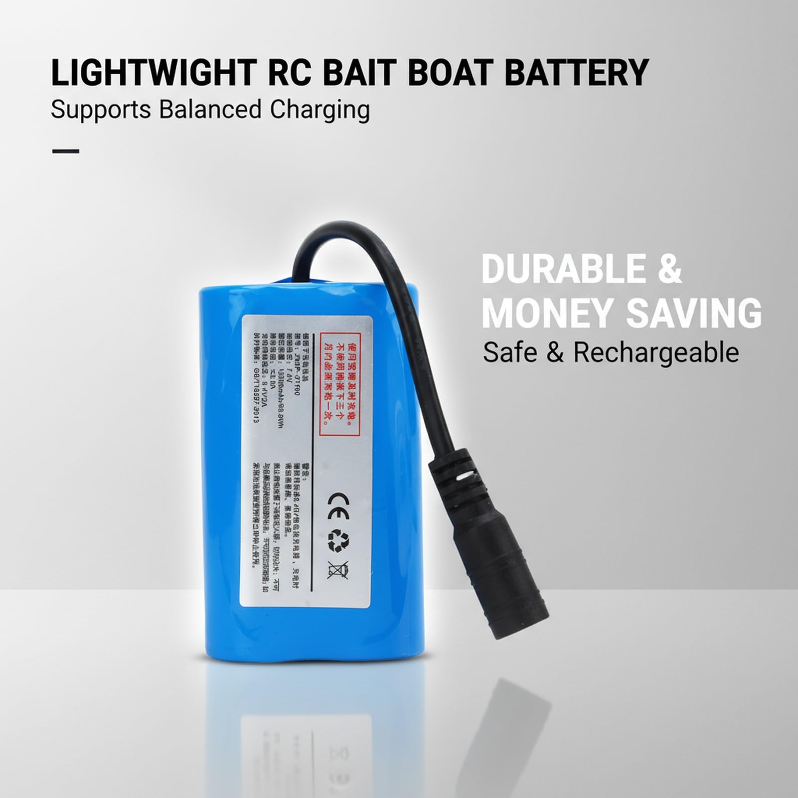 Batería de lancha rápida de Alta Velocidad de Sustvita, batería de Botes de anidación de RC 12000mAh 7.4V batería de Litio Recargable para Botes de Control Remoto