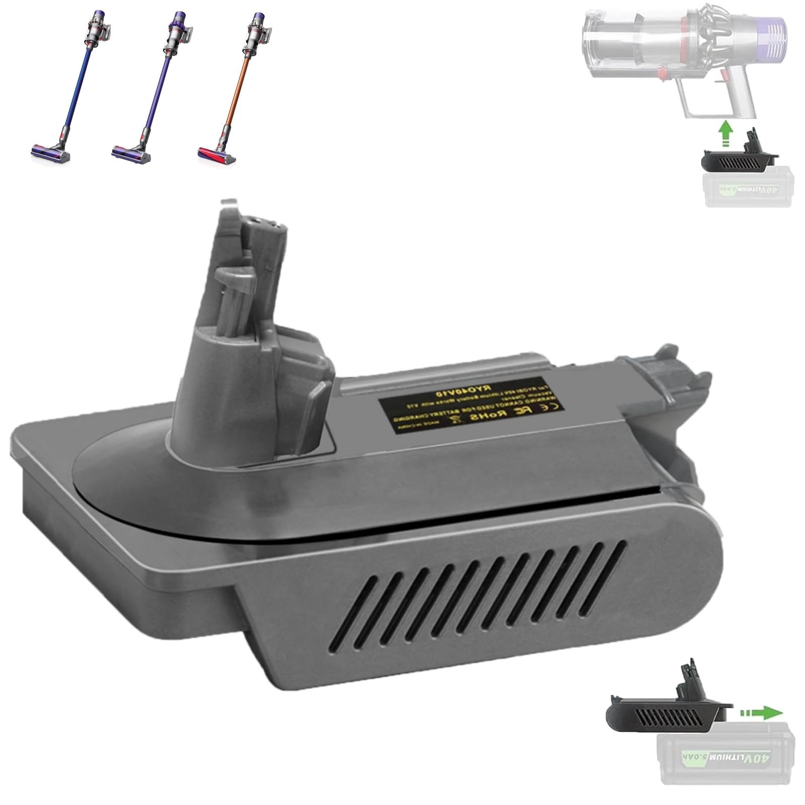 Amazon.co.jp: YMWLKJ ダイソン V10 バッテリーアダプター Ryobi