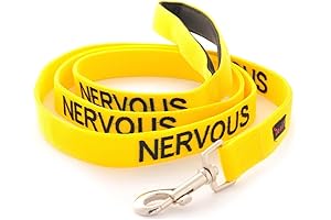 Prevent Accidents with Our NERVOUS Yellow Coded Leash for Anxious Dogs