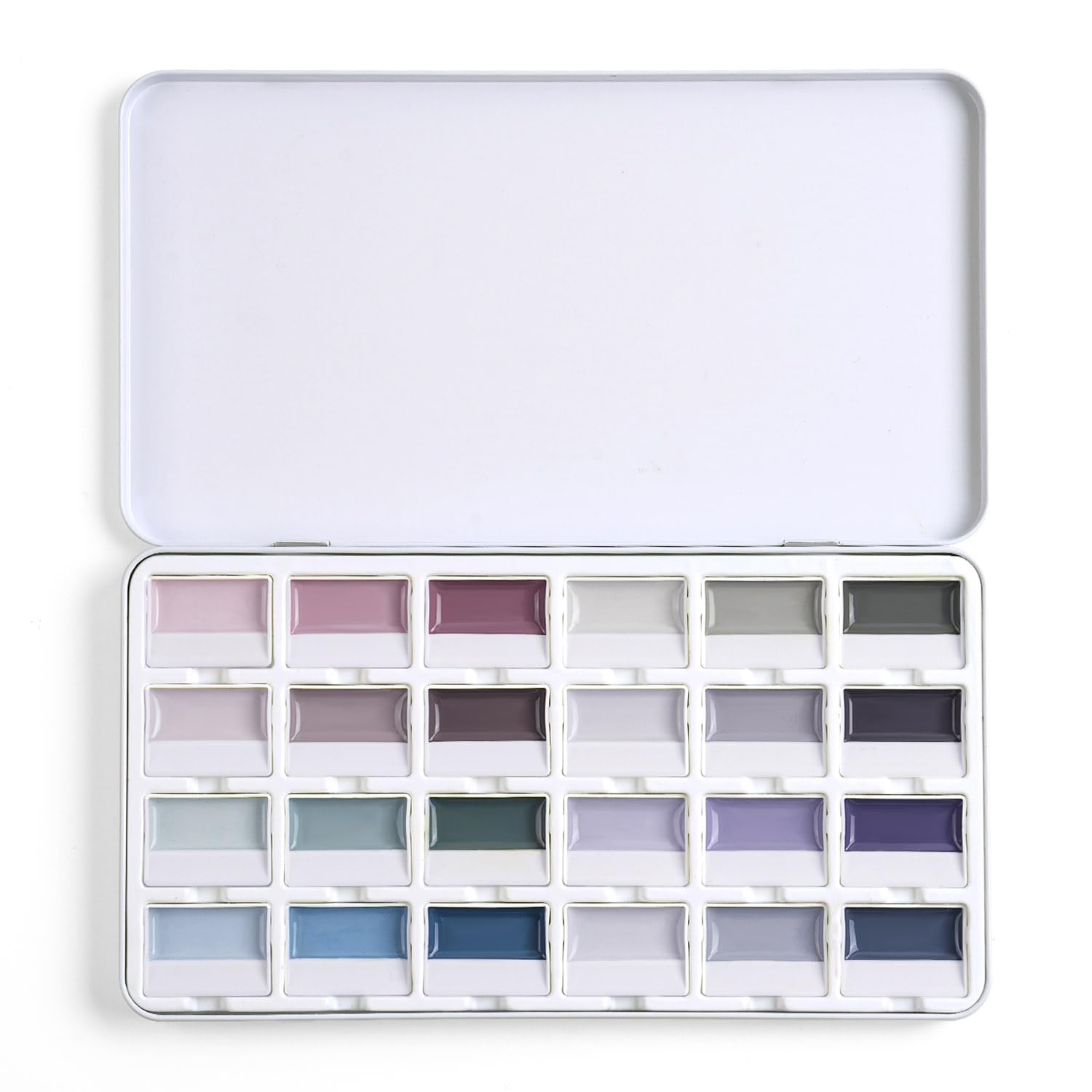 Fuumuui 24-Color Opaque Semi-Moist Solid Watercolor Paint Set Art Supplies for Artists Beginner Painters Amateur Hobbyists Painting-image-6