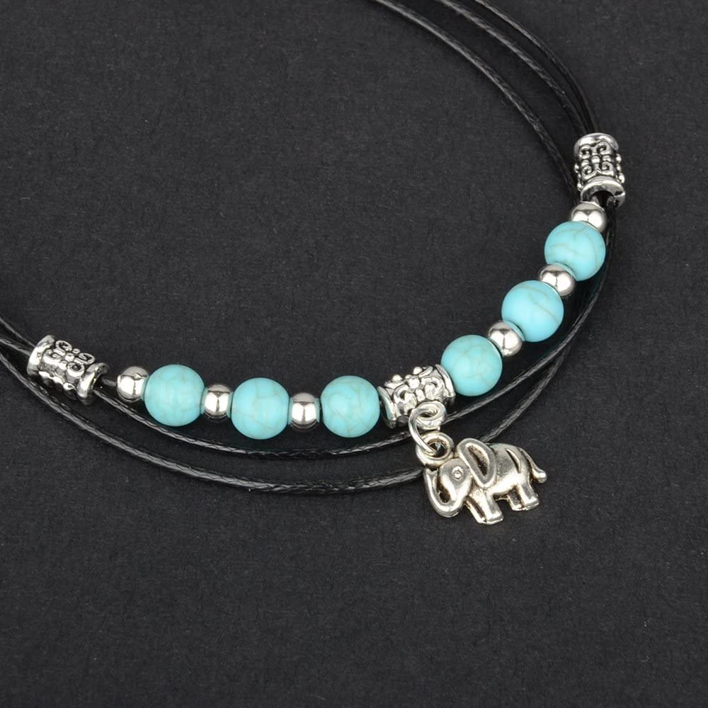 Bracciale, regalo, cavigliera, cavigliera elefante Bracciale alla caviglia vintage for donna Gioielli piede di Buddha Cavigliera estiva da spiaggia a piedi nudi Stile 1 Superiora??Qualità e creatività