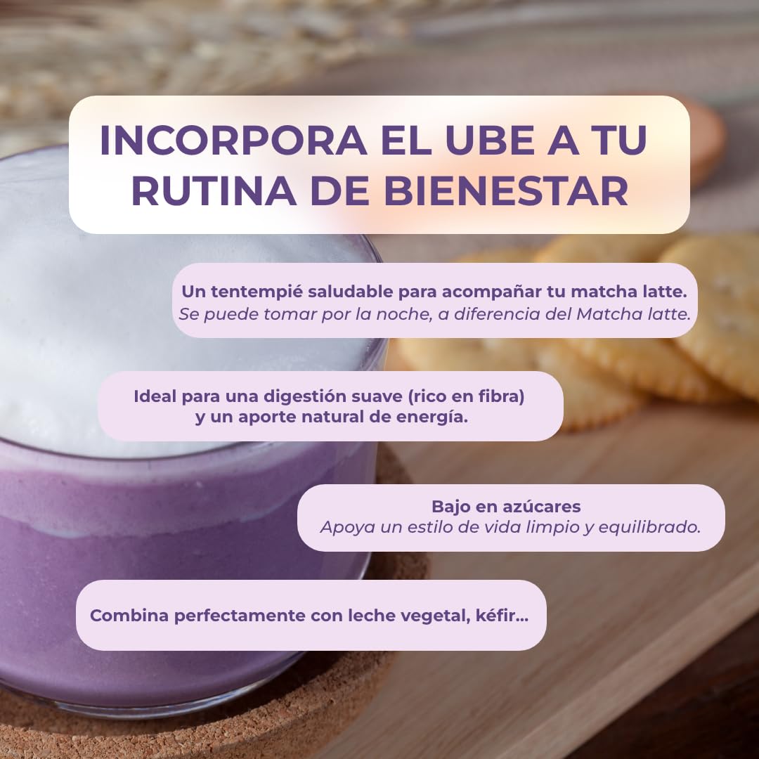Inolab Polvo de Ube 100% Puro Superalimento para Latte, Postres y Smoothies 100 g